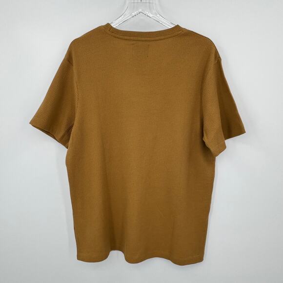 Primitive Skateboarding shirt men's M crew waffle weave short sleeve rust NEW - Picture 3 of 8